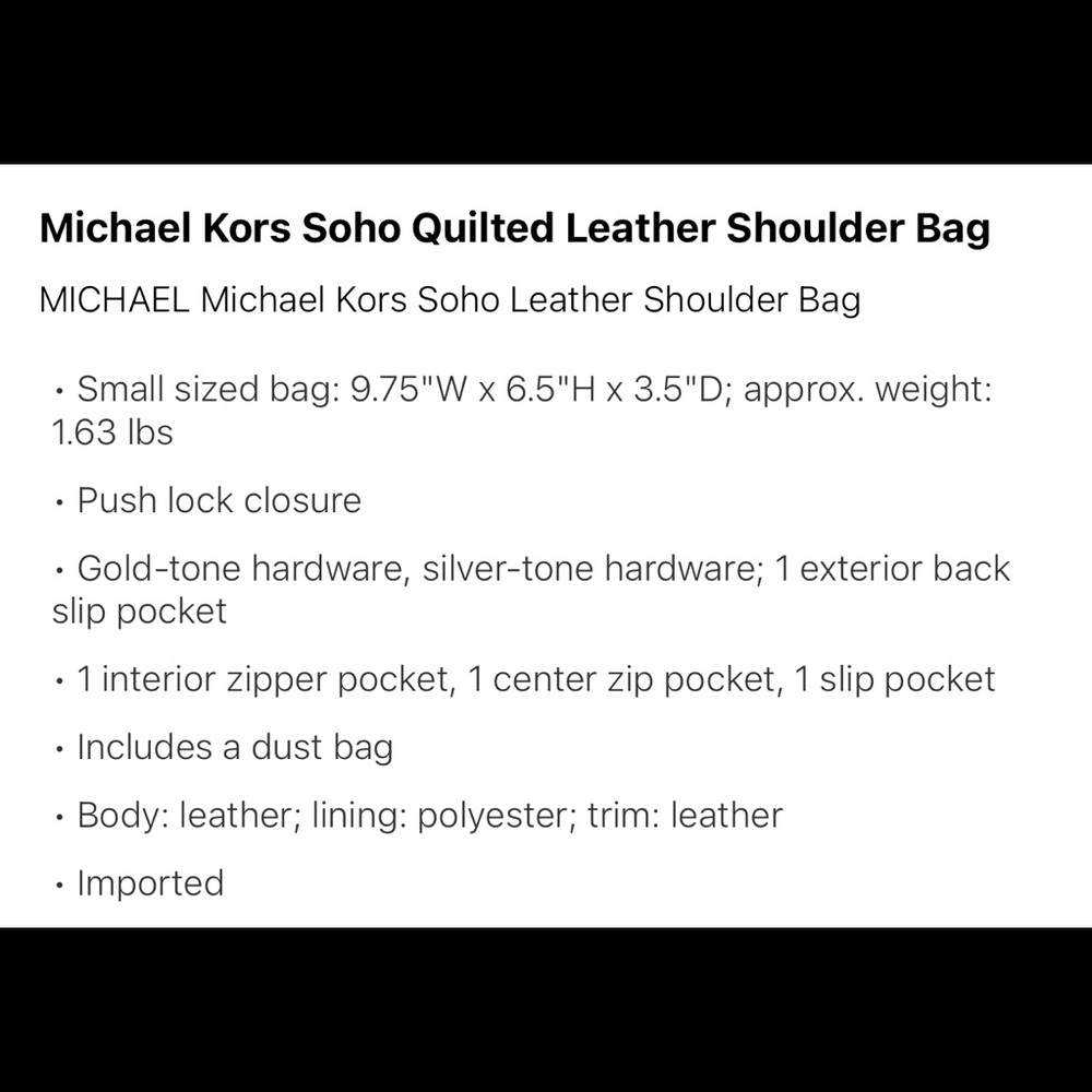 MK Soho Quilted Leather Shoulder Bag - Picture 11 of 11